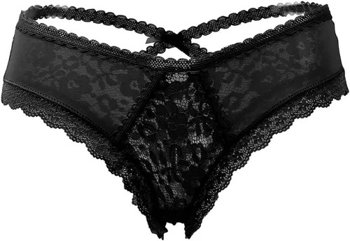 Vista 4 de ohyeahlady Tanga de encaje sexy para mujer, tallas grandes, tanga, cuerdas, lencería de encaje, ropa interior traviesa y atrevida