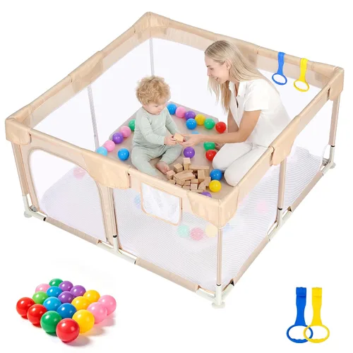 Vista 14 de Kidirect Corralito pequeño para bebés de 47 x 47 pulgadas, centro de actividades, interior y exterior, verde