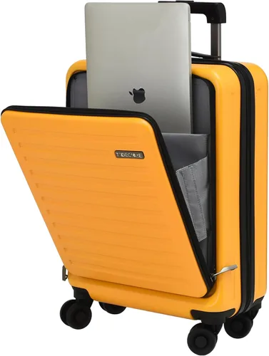 Vista 2 de TydeCkare 2028 pulgadas 202428 pulgadas ABS+PC conjunto de equipaje con ruedas giratorias TSA Lock, Naranja, Moda