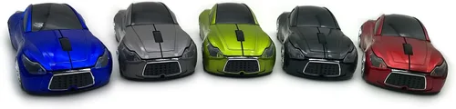 Vista 6 de Ratón inalámbrico para coche 2.4 GHz 3D DPI 1600 Cool Sport USB Gaming Mouse ratones para PC Ordenador Portátil Portátil Negro