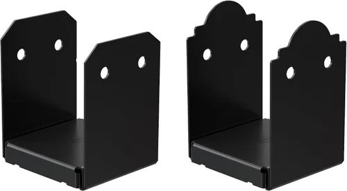 Vista 4 de Simpson Strong Tie APVB66 Outdoor Accents Avant Collection ZMAX, base de poste con recubrimiento en polvo negro para 6x6