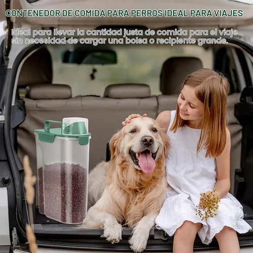 Vista 5 de TBMax Contenedor de Almacenamiento de Comida para Gatos y Perros de 5 a 7 libras, Contenedor Secundario de Almacenamiento de Comida para Mascotas