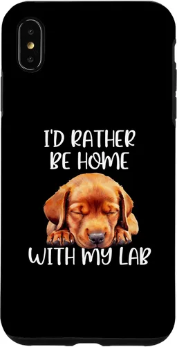 Vista 11 de Funda para iPhone 11 Pro Max Fox Red Lab Mom Dad I'd Rather Be Home Labrador Retriever