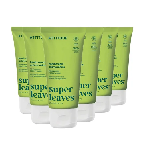 Vista 11 de ATTITUDE Crema de manos, verificada por EWG, a base de plantas y minerales, productos veganos para el cuidado personal, aroma Earl Grey y pepino