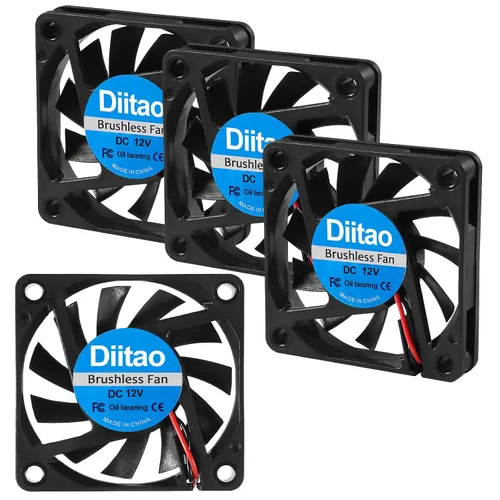 Vista 8 de Ventilador de refrigeración CC sin escobillas de 12 V 5010 de 1.969 x 1.969 x 0.394 in, ventilador de flujo de aire silencioso sin escobillas