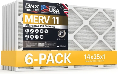 Vista 16 de BNX TruFilter - Filtro de aire MERV 11 de 10 x 10 x 1 pulgadas (paquete de 4) – Fabricado en Estados Unidos – Defensa contra Alérgenos Filtros