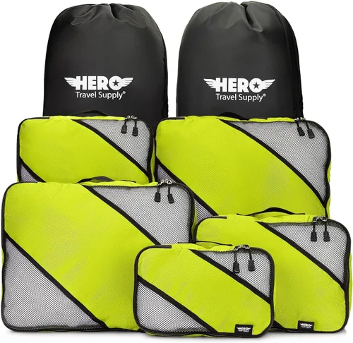 Vista 29 de HERO - Juego de 5 organizadores de equipaje con 2 bolsas de lavandería