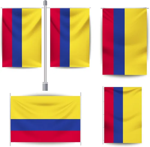 Vista 2 de YongFoto Bandera de Columbia de 1 x 1.5 pies, bandera nacional colombiana para celebraciones al aire libre, hogar, jardín, porche, fiesta, banderas