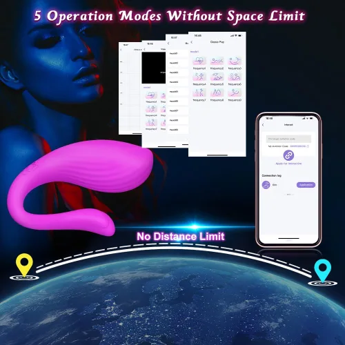 Vista 5 de Bragas vibratorias con aplicación y control remoto, vibrador portátil, Healexcer Smartphones Dual Motors Juguetes sexuales para adultos