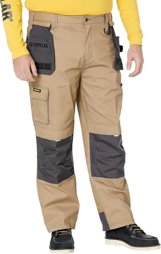 Vista 4 de CAT H2O Defender - Pantalones de trabajo resistentes al agua para hombre con rodillas reforzadas, bolsillo tipo cargo con fuelle y bolsas para Negro