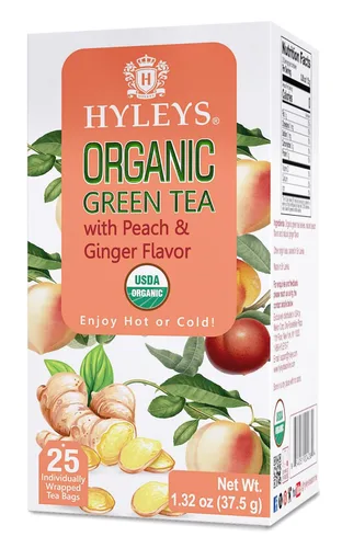 Vista 15 de Hyleys Té verde orgánico sabor a bayas de acai y arándanos - 25 bolsas de té