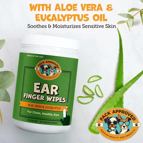 Vista 4 de Pack Approved Toallitas para orejas de dedo para perros con aloe vera
