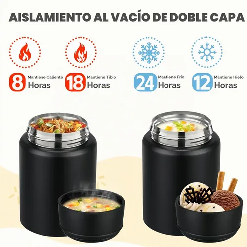 Vista 4 de Aimsnk Termo de sopa de 17 onzas para comida caliente para niños, tarro de comida aislado, contenedor térmico de almuerzo de comida caliente