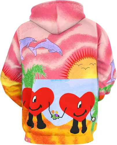 Vista 2 de UYOKTTM Linda sudadera con capucha unisex novedosa, sin botones, deportiva, casual, manga larga, a la moda, para hombres, mujeres y adultos