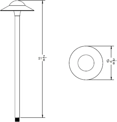 Vista 8 de WAC Iluminación de paisaje, toldo LED de 12 V para camino y área con tapa redonda de 6.5 pulgadas, 2700 K, LED cálido incorporado en bronce