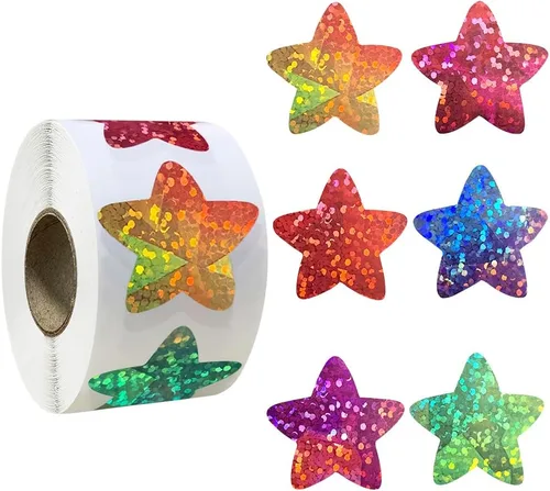 Vista 17 de 500 piezas de rollo de calcomanías lindas de patas de perro en glitter, etiquetas adhesivas de huellas de perro negro, etiquetas de vinilo Patas