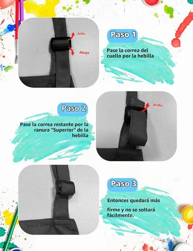 Vista 9 de Paquete de 30 delantales infantiles a granel con bolsillos para 30 unidades de color negro