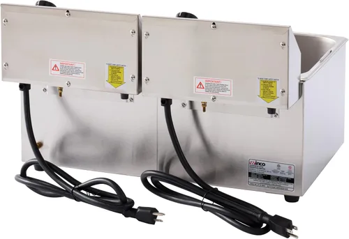 Vista 2 de Winco EFT-32 freidora eléctrica de cubierta, doble