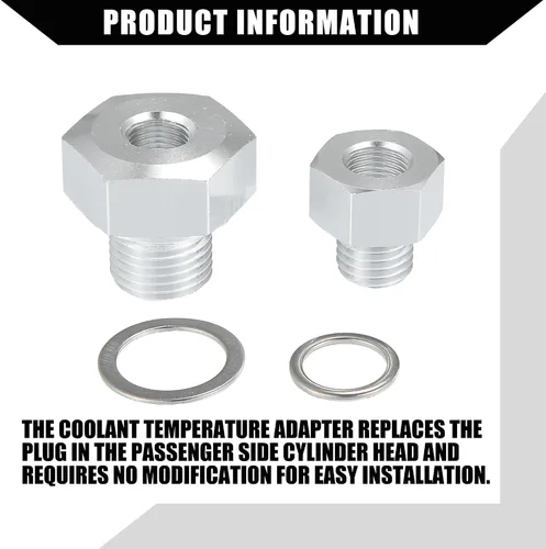 Vista 7 de Adaptador de refrigerante a presión de aceite Adaptador de sensor de montaje para motor de la serie LS/adaptador de sensor de presión