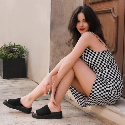 Vista 6 de Leevar Sandalias de plataforma para mujer Sandalias de plataforma acolchada de espuma viscoelástica suave Sandalias de plataforma sin espalda