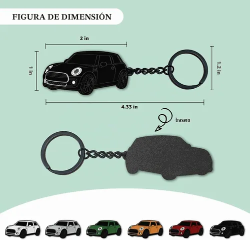 Vista 2 de Llavero Cooper, para accesorios Cooper/Cooper S 2014-2022,Llavero de metal Negro