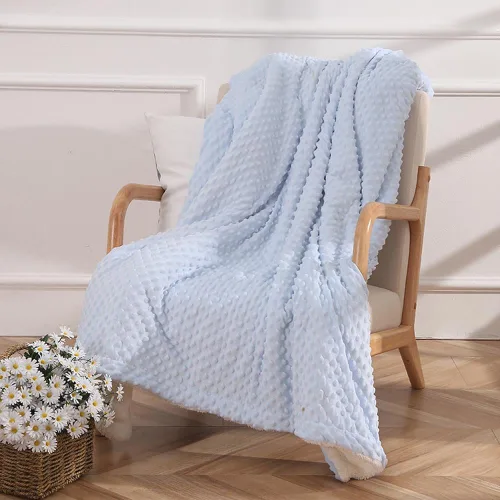 Vista 4 de yky Manta de bebé de forro polar con burbujas personalizadas para niños, mantas de bebé personalizadas con nombre bordado