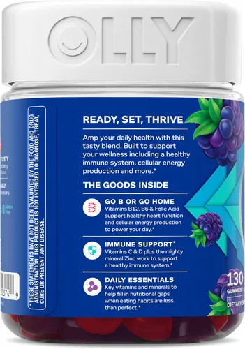 Vista 8 de OLLY Gomitas multivitamínicas para hombres, apoya el bienestar general
