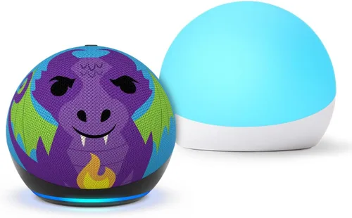 Vista 2 de Echo Dot Kids (5.ª generación, modelo de 2022) Dragon con Echo Glow