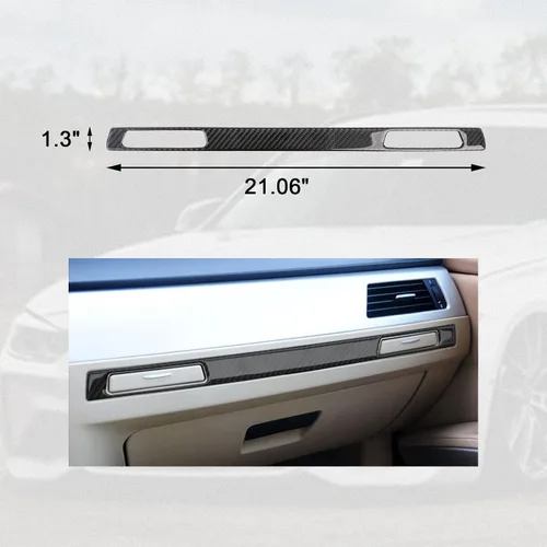 Vista 2 de x xotic tech 1 pieza de fibra de carbono auténtica para interior de coche, cubierta de copiloto, compatible con BMW Serie 3 E90 E92 E91 E93 2005-2012