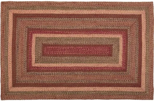 Vista 11 de VHC Brands Cider Mill - Alfombra de yute primitivo a rayas rojas de medio círculo, decoración de 16.5 x 33 pulgadas