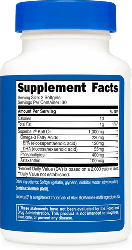 Vista 5 de Nutricost Krill Oil 0.03 onzas; 60 softgels líquido, Omega-3 Epa-Dha, 1