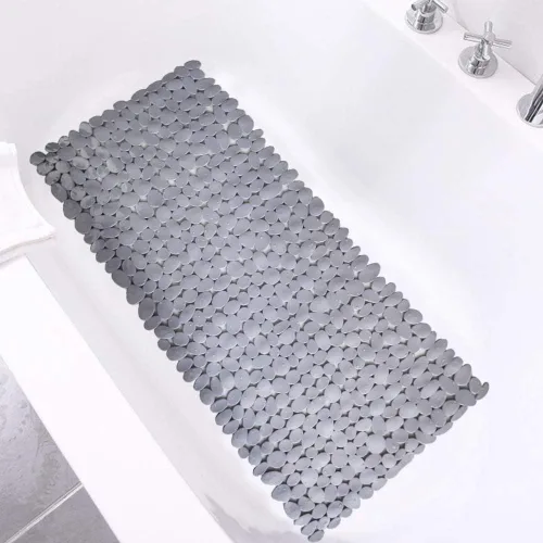 Vista 16 de SONGZIMING Tapete de Bañera Antideslizante de Guijarros para Baño y Ducha con Orificios de Drenaje, Tapete con Ventosas para Bañera