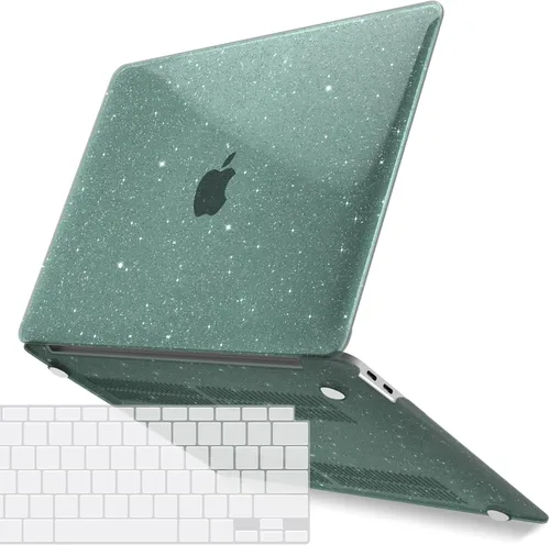 Vista 50 de IBENZER Compatible con Nuevo MacBook Air de 13 pulgadas Funda 2022 2021 2020 M1 A2337 A2179 A1932, Carcasa Rígida de Plástico con Cubierta de azul