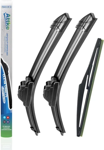 Vista 11 de ATTKE Limpiaparabrisas para Todo Clima, 15" + 15" Delanteros y 13" Trasero para Jeep Wrangler 2008-2018, Estilo OE Genuino (3 Limpiaparabrisas)