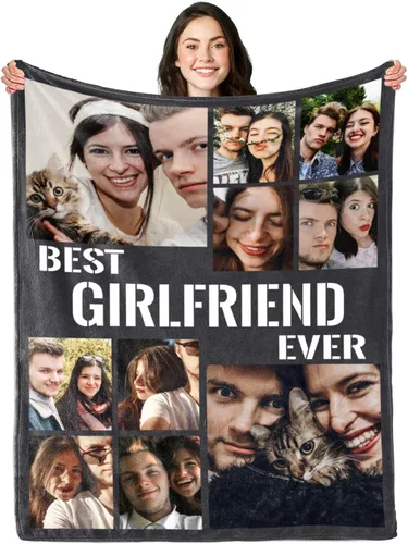 Vista 18 de Manta de collage de fotos personalizada, manta de diseño divertido, manta de fotos personalizadas, regalo facial para él, mantas de lujo ultrasuaves