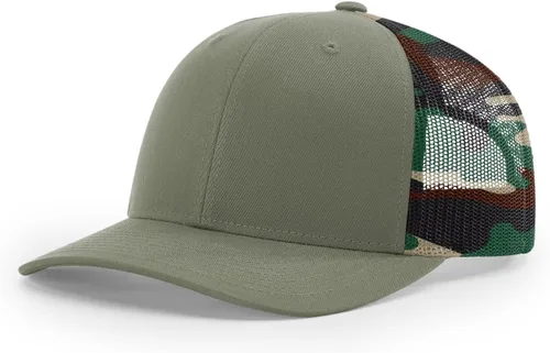 Vista 96 de Richardson 112 Gorra de Camionero - Gorra Snapback Ajustable Premium - Gorras Richardson en Blanco de Seis Paneles Estructurados Árbol real Max 7