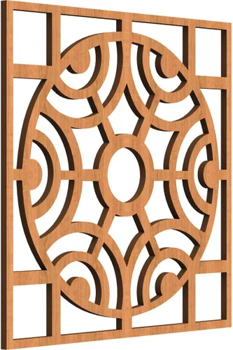 Vista 21 de Walton Paneles de pared decorativos de madera con calado, pequeños, 11 3/8 pulgadas de ancho x 11 3/8 pulgadas de alto x 1/4 pulgadas de alto, nogal