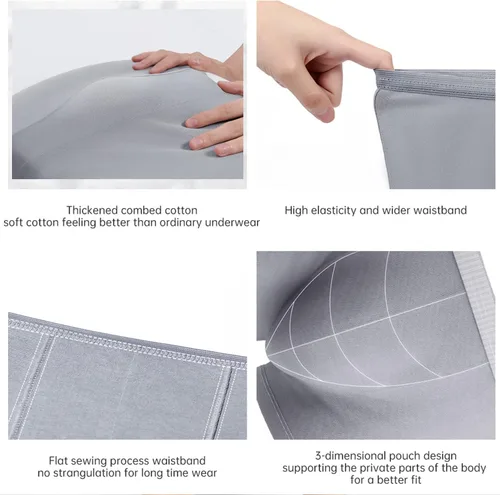 Vista 5 de 20 paquetes o 5 paquetes de ropa interior desechables para hombre, 100% algodón, pantalones cortos para viajes, fitness, natación, hotel, spa