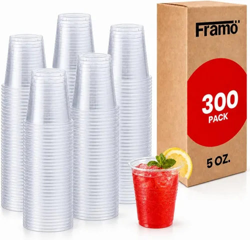 Vista 10 de Framo - Vasos de plástico desechables transparentes de 3 onzas por Framo, pequeños vasos desechables para enjuague bucal para baño