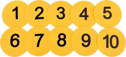 Vista 8 de Marcadores de puntos de piso numerados de 8 pulgadas