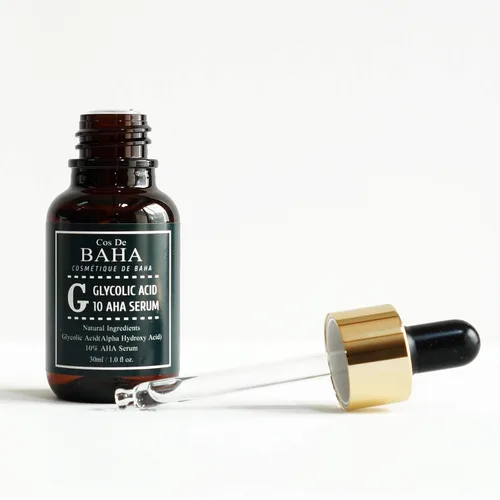 Vista 7 de Suero de ácido glicólico 10% AHA, fórmula exfoliante suave con aloe y té verde, suero facial profesional para una apariencia más suave de la piel
