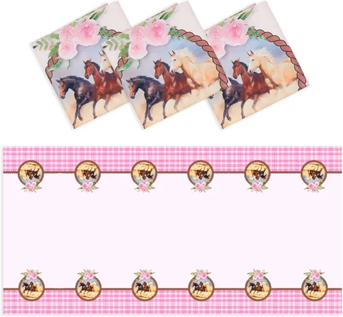 Vista 40 de Paquete de 3 manteles florales de plástico para suministros de fiesta de primer cumpleaños de bebé niña (54 x 108 pulgadas)