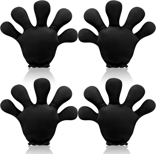 Vista 14 de Geyoga 2 pares de guantes grandes de disfraz de manos de dibujos animados, guantes de Halloween para fiestas, cumpleaños, juegos de rol, disfraces