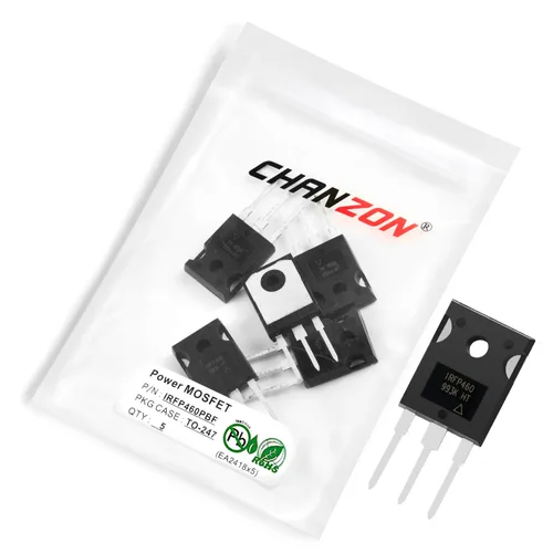 Vista 61 de Chanzon 2N60 TO-220AB NMOS MOS N-Channel Power MOSFET Transistor, alto voltaje y corriente nominal, (paquete de 10 unidades)