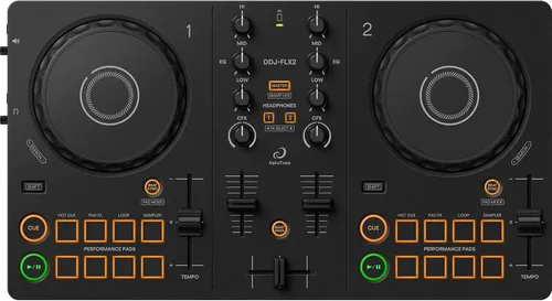 Vista 7 de Paquete de controlador de DJ Alpha Theta DDJ-FLX2 con cable de 0.1 in a RCA