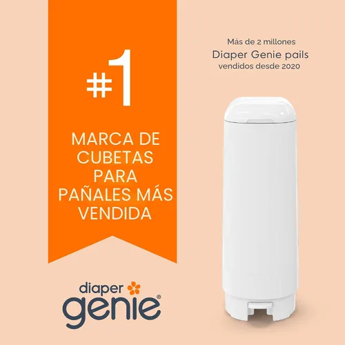 Vista 8 de Diaper Genie Juego de regalo exclusivo Incluye recarga fácil de rollo con 48 bolsas Capacidad para hasta 2256 pañales para recién nacidos