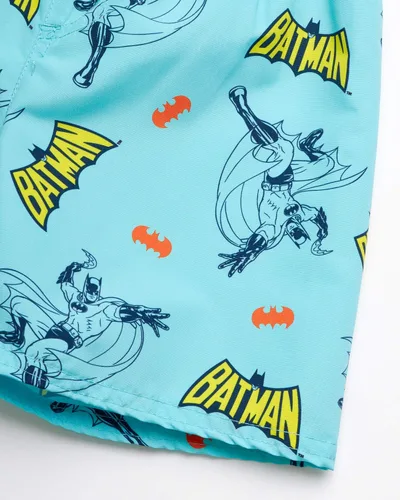 Vista 2 de WARNER BROS. Batman UPF 50+ - Pantalones cortos de natación para niños, Batman y la Liga de la Justicia (niñosniños)