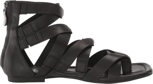 Vista 6 de Aerosoles Sandalias planas Harper para mujer, Cuero negro