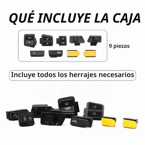 Vista 6 de Minho 9 piezas de kit de botón de interruptor de control manual para ciclomotor chino GY6 50cc 150cc Moped TaoTao Jonway Roketa Botón de arranque