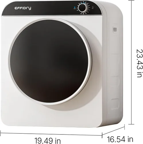 Vista 2 de Secadora de ropa portátil de 120 V, 850 W, compacta, 2.0 pies cúbicos, máquina eléctrica para espacios pequeños, apartamentos, casas rodantes